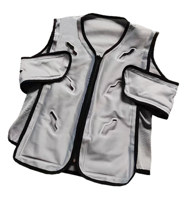 Abbigliamento rinfrescante Senjoy TPU con circolazione dell'acqua, pompa silenziosa, vestibilità regolabile, con alimentatore portatile, per lavori all'aperto